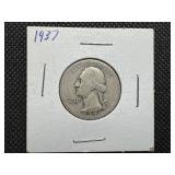 1937 Silver Washington Quarter