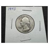 1943 Silver Washington Quarter