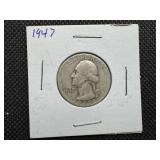 1947 Silver Washington Quarter