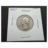 1947 Silver Washington Quarter