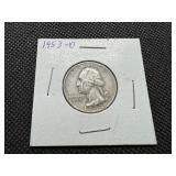 1953 D Silver Washington Quarter