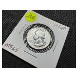1954 P Silver Washington Quarter Marked MS65 when purchased