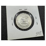 1954 D Silver Washington Quarter Marked MS65 when purchased
