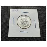 1958 Silver Washington Quarter