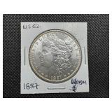 1887 Morgan Silver Dollar Marked MS 62 when purchased
