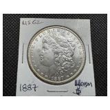 1887 Morgan Silver Dollar Marked MS 62 when purchased