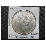 1888 Morgan Silver Dollar Marked MS 64 when purchased