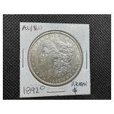 1892 O Morgan Silver Dollar