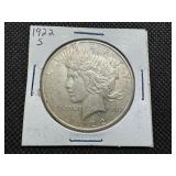 1922 S Peace Silver Dollar