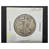 1920 D Silver Walking Liberty Half Dollar