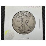 1920 D Silver Walking Liberty Half Dollar