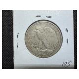 1942 P Walking Liberty Half Dollar Marked AU 55 when purchased