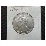1942 D Silver Liberty Half Dollar