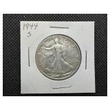 1944 S Silver Walking Liberty Half Dollar