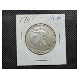 1945 Silver Walking Liberty Half Dollar