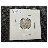 1928 S Silver Mercury Dime
