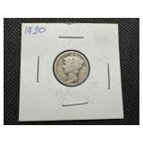 1930 Silver Mercury Dime