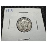 1931 Silver Mercury Dime