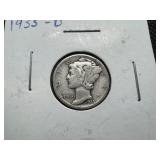 1935 D Silver Mercury Dime
