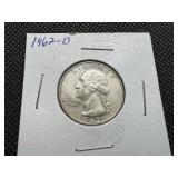 1962 D Silver Washington Quarter