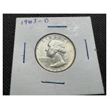1963 D Silver Washington Quarter