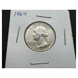 1964 Silver Washington Quarter