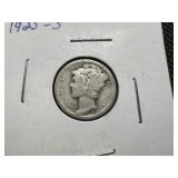 1925 S Silver Mercury Dime