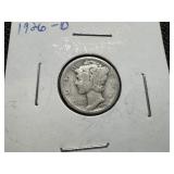 1926 D Silver Mercury Dime