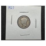 1927 Silver Mercury Dime