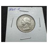1960 D Silver Washington Quarter