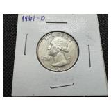 1961 D Silver Washington Quarter