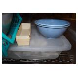 Assorted Kitchenware - Mini Crock Pot, Salad Spinner, Bowls, Cups