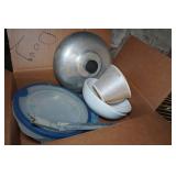 Assorted Kitchenware - Mini Crock Pot, Salad Spinner, Bowls, Cups