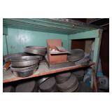 Contents of Shelf - Assorted Bread and Round Cake Pans