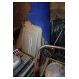 Large Assortment - Gondola Shelves, Carts, Electric Motor, Damaged Racks