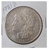 1921 D Morgan Silver Dollar