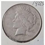1922D Silver Peace Dollar