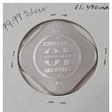 Silver 10 Pound Queen Elizabeth Cunard - .999 Silver - 21.49 Grams of Silver