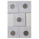 5 - Silver Mercury Dimes (1923)