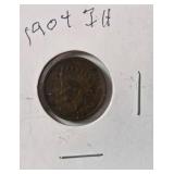 5 - Indian Head Pennies (1865,1866,1904,1905,1905)  IH