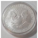 2007  Silver American Eagle in Blue Velvet Box