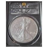 2023W Silver American Eagle Legacy Collection in Slab in Box