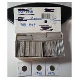 96 Wheat Pennies in Cards - (1940-1958)