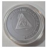 1 Oz. Silver Guadeloupe Bass - National Fishing Grand Slam - Round