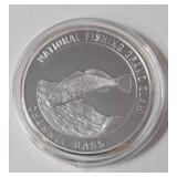 1 Oz. Silver Channel Bass - National Fishing Grand Slam - Round