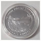 1 Oz. Silver Channel Catfish - National Fishing Grand Slam - Round