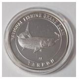 1 Oz. Silver Tarpon - National Fishing Grand Slam - Round