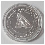 1 Oz. Silver Cut Throat Trout - National Fishing Grand Slam - Round