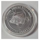 1 Oz. Silver White Crappie - National Fishing Grand Slam - Round