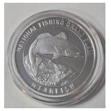 1 Oz. Silver Weakfish - National Fishing Grand Slam - Round